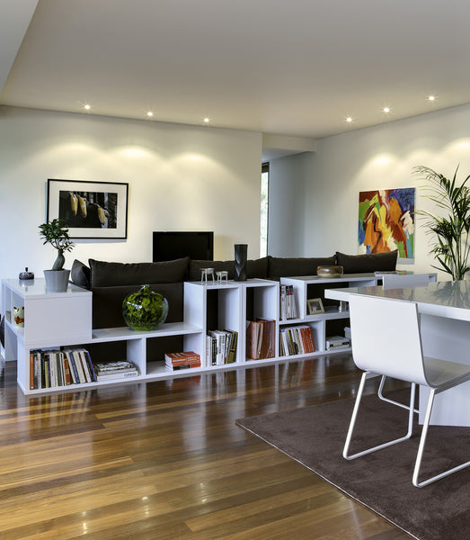 Domino 6 Modern Shelving Units, Pure White 