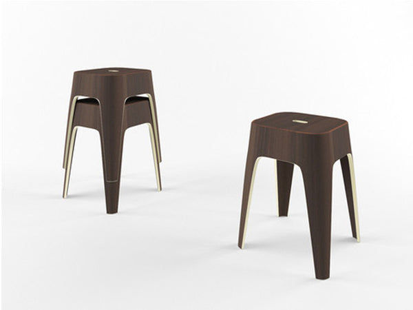 Minimal Stacking Stools (Set of Two) - Orange 22