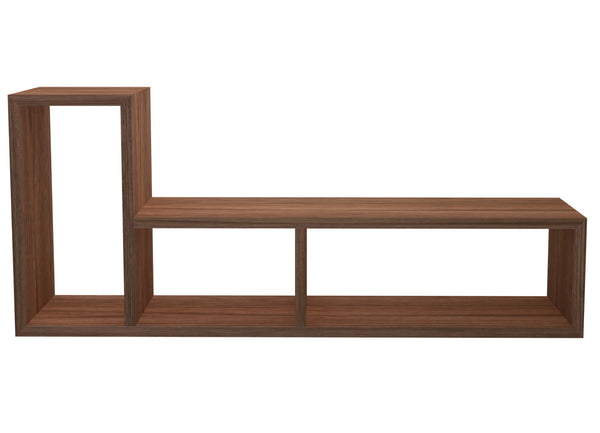 Domino Modern Shelving Unit, Walnut