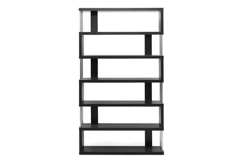 Barnes Six-Shelf Modern Bookcase - Baxton Studio