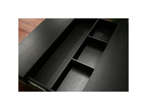 Noemi Black Modern Coffee Table with Storage Compartments - Baxton Studio