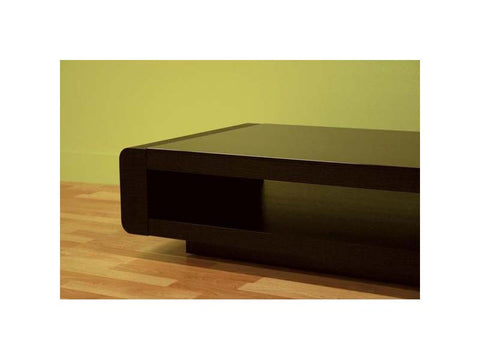 Wenge Color Oak Veneer Coffee Table with Storage Level - Baxton Studio