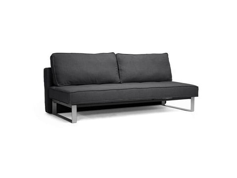 Shelby Dark Gray Linen Modern Sofa Bed - Baxton Studio