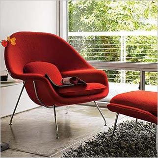 Womb Chair & Ottoman - Baxton Studio